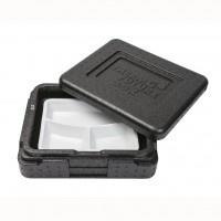 Lunchbox zwart | met extras | 25,5 x 20,5 x 5 cm, Zakelijke goederen, Horeca | Keukenapparatuur, Verzenden