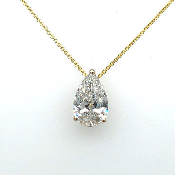 Halsketting - 14 karaat Geel goud - 4.02ct. tw. Diamant, Sieraden, Tassen en Uiterlijk, Kettingen
