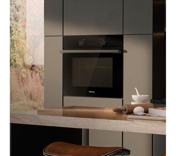 Hisense BI62220ABGUK  - Inbouwoven  - 61L  - Zwart, Witgoed en Apparatuur, Ovens, Inbouw, Hete lucht, Nieuw, Oven met grill, 60 cm of meer