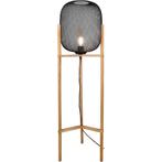 LED Vloerlamp - Trion Kalim - E27 Fitting - Rond - Mat Zwart, Huis en Inrichting, Lampen | Vloerlampen, Nieuw, Ophalen of Verzenden
