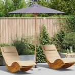 vidaXL Tuinparasol Donkergrijs Ø 270 x 260 cm Bamboe, Verzenden, Nieuw, 2 tot 3 meter
