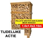 Haardhout Essen ovengedroogd Pallet XXL 2,15m2, Tuin en Terras, Haardhout, Verzenden, Essenhout, Blokken