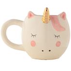 Beker - Unicorn Eenhoorn Creme wit met Goud - 560ml NIEUW, Huis en Inrichting, Keuken | Servies, Ophalen of Verzenden, Nieuw