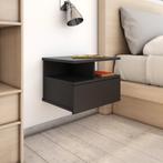 vidaXL Nachtkastjes 2 st 40x31x27 cm bewerkt hout zwart, Minder dan 45 cm, Verzenden, Nieuw, Minder dan 55 cm