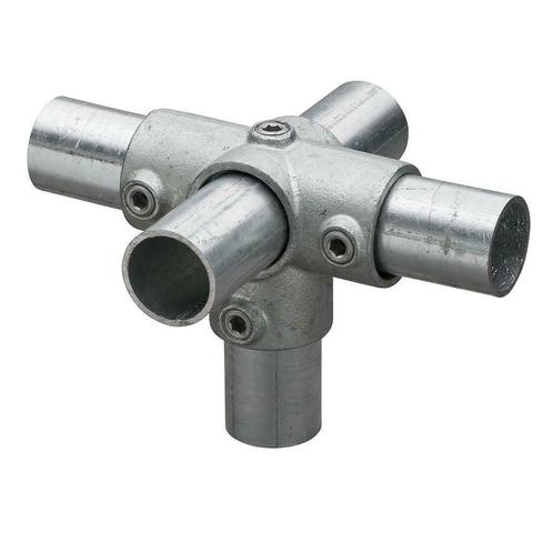 Buiskoppeling T-Stuk Zij-uitgang Ø 48,3 mm Zink, Doe-het-zelf en Verbouw, IJzerwaren en Bevestigingsmiddelen, Nieuw, Verzenden