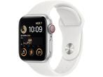 Apple Watch SE (2022), 40mm, GPS + Cellular Zilver (Wit), Verzenden, Zo goed als nieuw