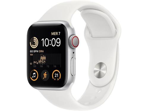 Apple Watch SE (2022), 40mm, GPS + Cellular Zilver (Wit), Huis en Inrichting, Woonaccessoires | Overige, Zo goed als nieuw, Verzenden