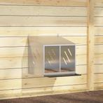 vidaXL Kippennestkast met 2 vakken gegalvaniseerd metaal, Verzenden, Nieuw