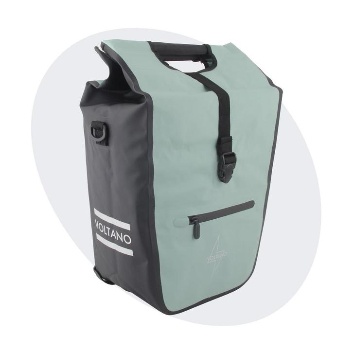 Voltano E-bike Shopper Fietstas - Mintgroen / Zwart, Fietsen en Brommers, Fietsaccessoires | Fietstassen, Nieuw, Verzenden