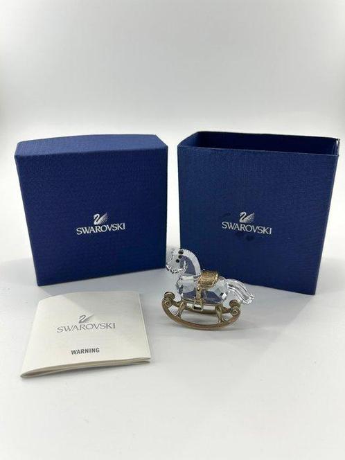 Swarovski - Figuur - Rocking Horse, Silver - 626866 - Box +, Antiek en Kunst, Curiosa en Brocante