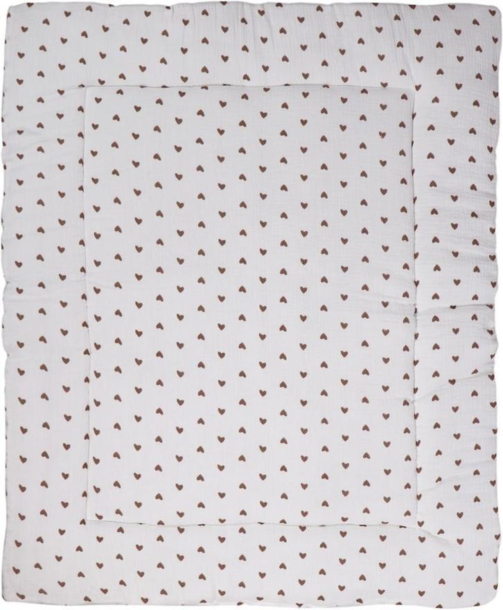 MamaLoes Hartjes Hydrofiel 80 x 100 cm Boxkleed, Kinderen en Baby's, Boxen, Nieuw, Verzenden