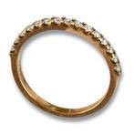 Ring - 18 karaat Roségoud, 18K roségouden ring met diamanten, Nieuw