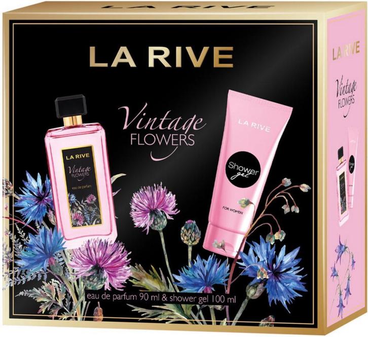 La Rive Vintage Flowers Giftset Eau de Parfum + 100ML Shower, Sieraden, Tassen en Uiterlijk, Uiterlijk | Parfum, Nieuw, Verzenden