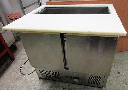 RVS Saladette, Koelwerkbank, B90 x D68 x H85cm, Stekkerklaar, Zakelijke goederen, Horeca | Keukenapparatuur, Gebruikt