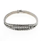 Witgouden armband met diamanten 0,36 ct. | 18 cm, Gebruikt, Overige kleuren, Ophalen of Verzenden, Met edelsteen