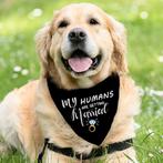 Honden bandana My Humans are getting Married zwart, Dieren en Toebehoren, Honden-accessoires, Verzenden, Nieuw