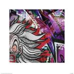 Kunstdruk Cruella Deville Graffiti 40x40cm, Verzenden, Nieuw
