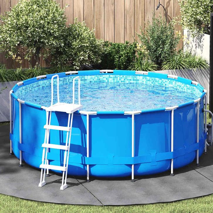 vidaXL Zwembadgrondzeil Ø306 cm polyester geotextiel, Tuin en Terras, Zwembad-toebehoren, Nieuw, Verzenden