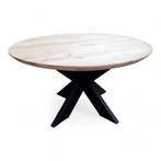 Eettafelblad rond | 140cm | Eiken | Naturel, Huis en Inrichting, Tafels | Eettafels, Ophalen, Nieuw, Industrieel