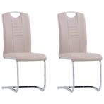 Eetkamerstoelen 2 stuks Cappuccino Kunstleer - Tweedekans..., Huis en Inrichting, Stoelen, Twee, Bruin, Nieuw, Trendy en modern ontwerp