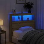 vidaXL Hoofdbordkast met LED 100x17x102 cm artisan, Huis en Inrichting, Verzenden, Nieuw, Bruin, Hout