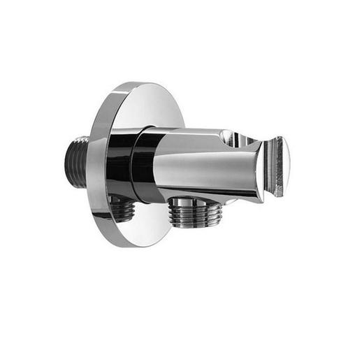 Handdouchehouder Hotbath Mate Met Uitlaat 6x6.5 cm Rond, Doe-het-zelf en Verbouw, Sanitair, Kraan, Nieuw, Chroom, Ophalen of Verzenden