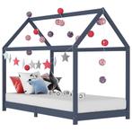 vidaXL Kinderbedframe massief grenenhout grijs 90x200 cm, Verzenden, Nieuw