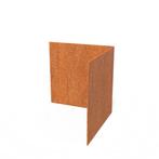 Cortenstaal kantopsluiting recht 90° hoek 30x30x0,3x29cm, Overige materialen, 25 tot 50 cm, Nieuw, Minder dan 25 cm