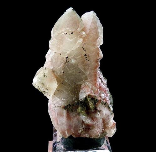 Calciet (sceptregroei) met pyriet en hematoïde fantooms, Verzamelen, Mineralen en Fossielen