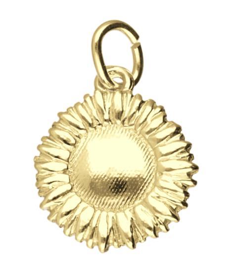 Gouden Zonnebloem ketting hanger, Sieraden, Tassen en Uiterlijk, Kettinghangers, Verzenden
