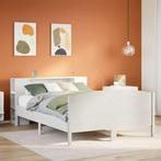 vidaXL Bed met boekenkast zonder matras grenenhout wit, Huis en Inrichting, Slaapkamer | Bedden, Verzenden, Wit, Nieuw, Twijfelaar