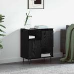 vidaXL Dressoir Zwart eiken 60 x 35 x 70 cm Bewerkt hout, Verzenden, Nieuw, Overige houtsoorten, Minder dan 50 cm