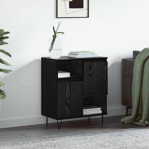 vidaXL Dressoir Zwart eiken 60 x 35 x 70 cm Bewerkt hout, Huis en Inrichting, Kasten | Dressoirs, Nieuw, Minder dan 50 cm, Overige houtsoorten