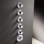Hotbath Mate Afbouwdeel High Flow 5 Stopkranen Rond Chroom, Ophalen of Verzenden, Nieuw, Chroom, Kraan