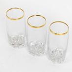 (3) Highball Glazen met Vergulde Rand, Antiek en Kunst, Antiek | Glas en Kristal, Ophalen