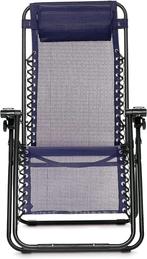 Tuinstoel Zero Gravity ligstoel donkerblauw - 86x67x107 cm, Ophalen of Verzenden, Nieuw