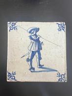 Tegel - 1600-1650 - Delfts blauwe tegel, Antiek en Kunst, Antiek | Glas en Kristal
