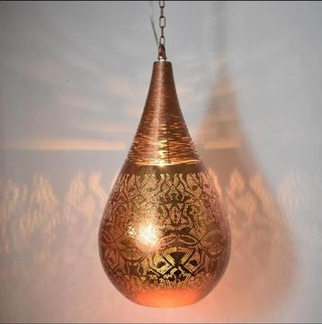 ACTIE: Marokkaanse hanglamp Silvy filigrain koper E14 FOIR