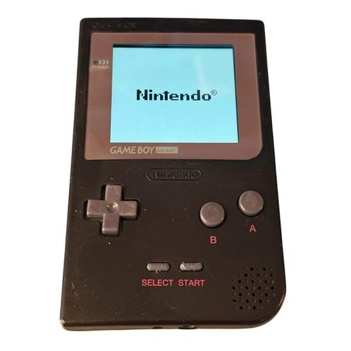 Gameboy pocket black met IPS scherm, Spelcomputers en Games, Spelcomputers | Nintendo Game Boy, Verzenden