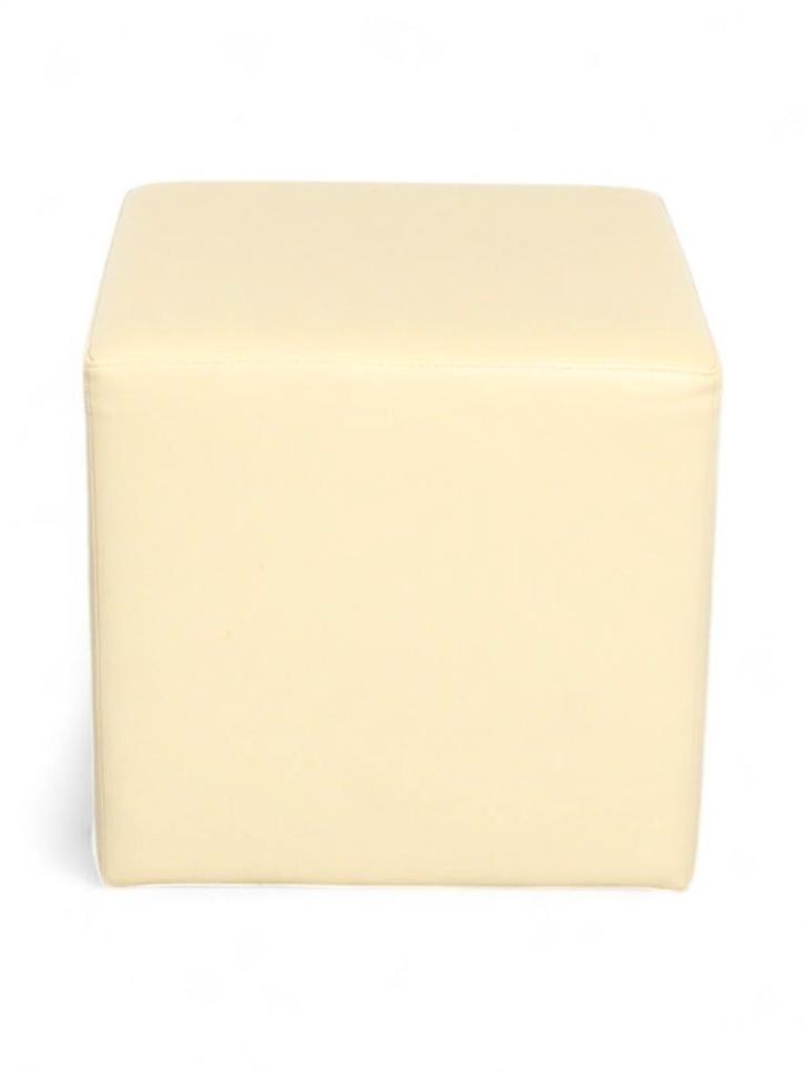 vdm. poef, beige kunstleder, Zakelijke goederen, Kantoor en Winkelinrichting | Kantoormeubilair en Inrichting, Stoel, Gebruikt