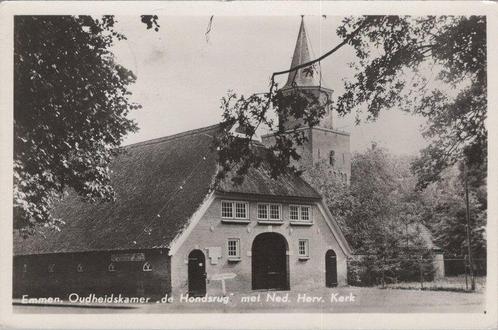 EMMEN - Oudheidskamer de Hondsrug met Ned. Herv. Kerk, Verzamelen, Ansichtkaarten | Nederland, Verzenden