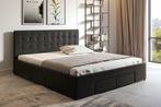 Tweepersoonsbed leer | 2persoons | Wit of Zwart | Met lades, Huis en Inrichting, Slaapkamer | Bedden, Overige materialen, Wit