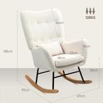TRUUSK Schommelstoel met Armleuning - Teddy Stof - Voedingss, Huis en Inrichting, Stoelen, Verzenden, Nieuw