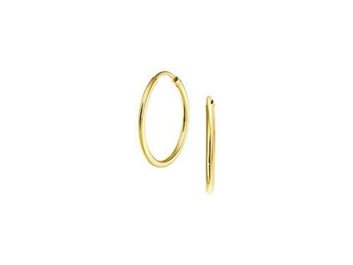 The Jewelry Collection Creolen Ronde Buis - Geelgoud (14, Huis en Inrichting, Woonaccessoires | Overige, Zo goed als nieuw, Verzenden