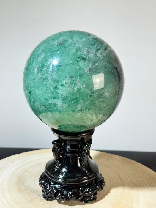 Fluoriet Bol met houder- 3940 g - (2), Verzamelen, Mineralen en Fossielen