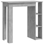 Bartafel met Schap - Betongrijs - Tweedekansje - OP = OP, Huis en Inrichting, Tafels | Statafels, Ophalen of Verzenden, Nieuw