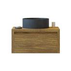 Gliss Design Onderkast Ares 80 cm Castle Brown, Ophalen of Verzenden, Nieuw, Bad