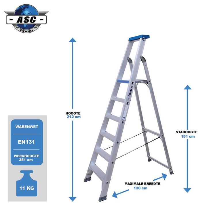 ASC Bordestrap, Doe-het-zelf en Verbouw, Ladders en Trappen, Trap, Nieuw, Verzenden