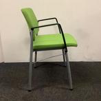 Complete set 2x Ahrend 312 vergaderstoelen, groen - grijs, Ophalen of Verzenden, Gebruikt, Zwart, Stof