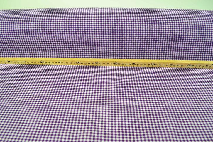 Boerenbont Ruitjes 0.3 CM Paars, Hobby en Vrije tijd, Stoffen en Lappen